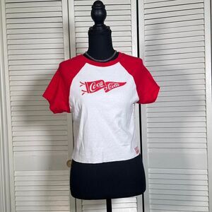 Pacsun Women's Red and White Crop-top